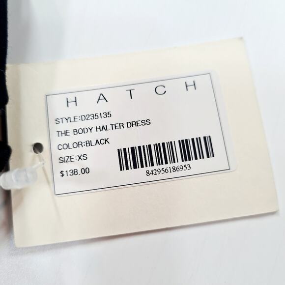 HATCH The Maternity Body Halter Dress in Black XS - Picture 6 of 13